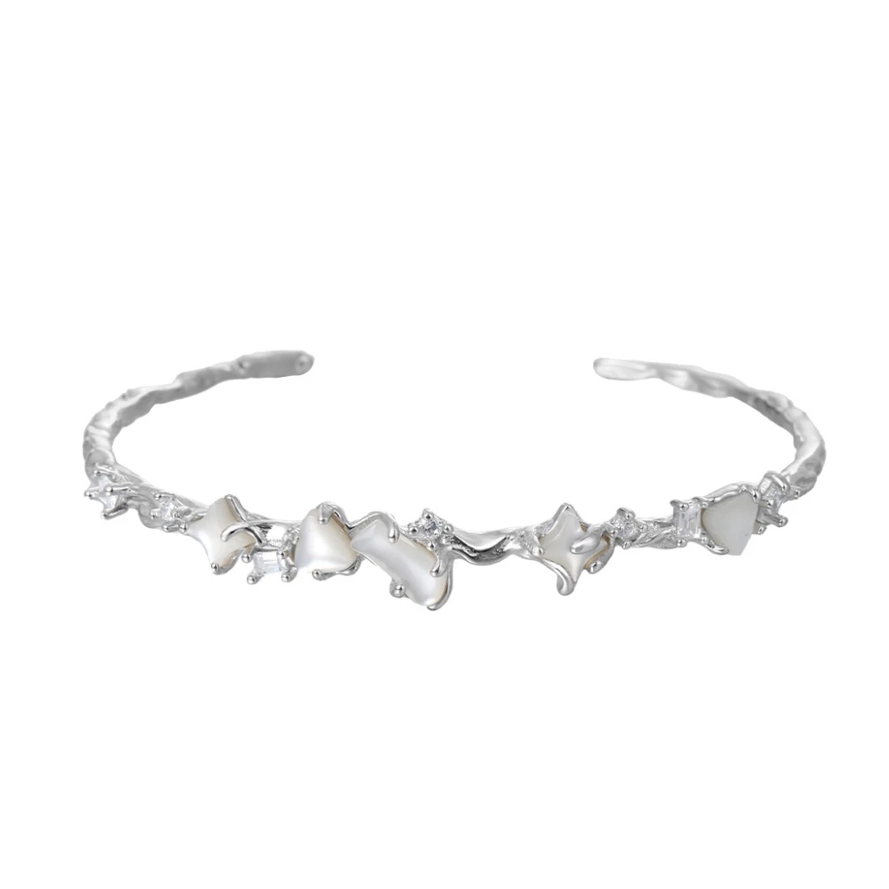 Irregular S925 Sterling Silver Zircon Bracelet Mother-of-pearl for Women Fashion Bracelets Fine Jewelry Original Design Gift
Irregular S925 Sterling Silver Zircon Bracelet Mother-of-pearl for Women Fashion Bracelets Fine Jewelry Original Design Gift