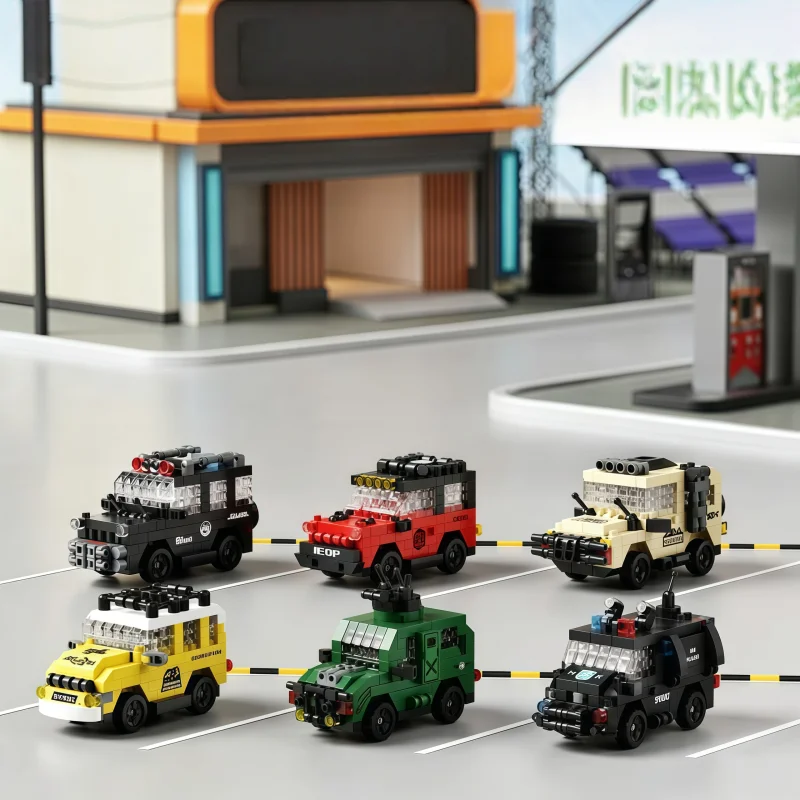 Set mini vehicle building blocks, police and military off-road vehicle model building blocks, collectible toys suitable for adul
Set mini vehicle building blocks, police and military off-road vehicle model building blocks, collectible toys suitable for adul