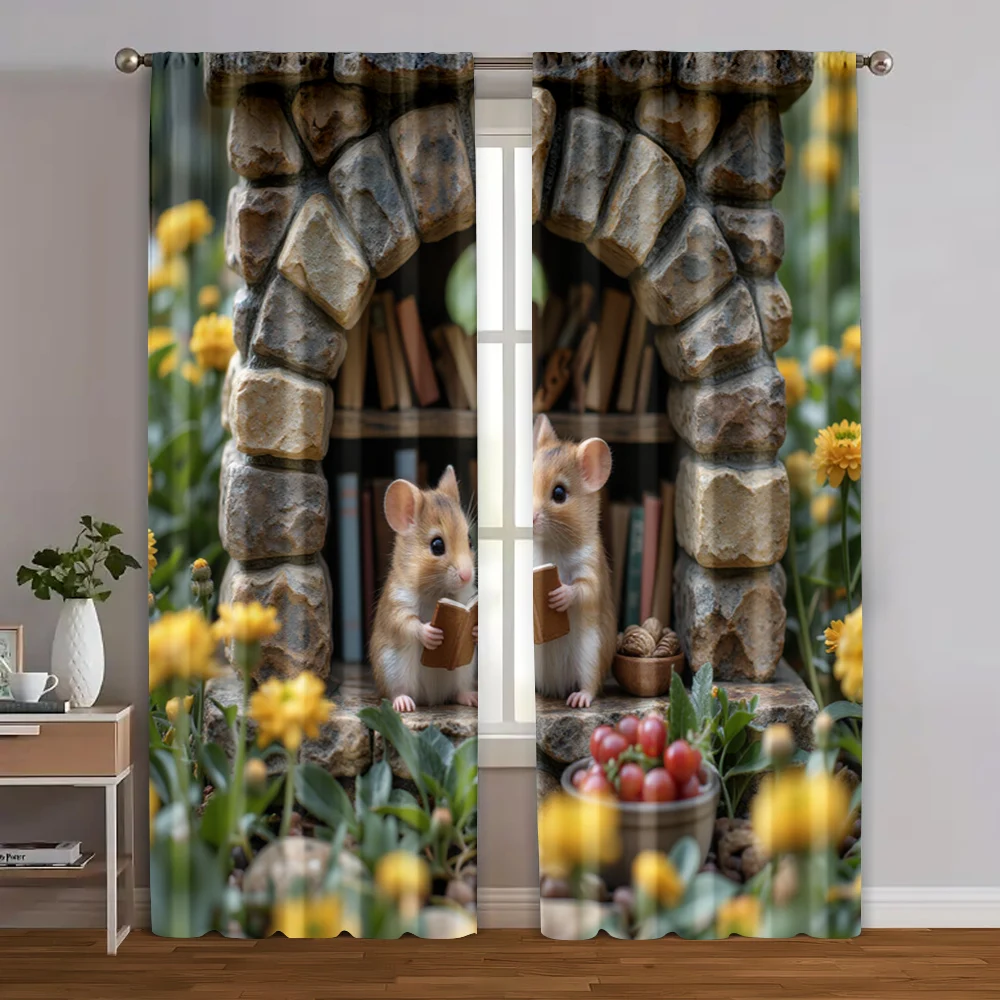2pcs, Window Curtain Animal Mouse Print Versatile Polyester Fabric (without rod) Gifts for Bedroom & Living Room Decor
2pcs, Window Curtain Animal Mouse Print Versatile Polyester Fabric (without rod) Gifts for Bedroom & Living Room Decor