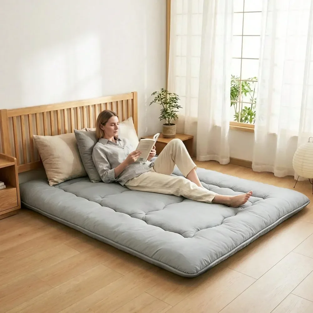 Japanese Floor Mattress, Futon Mattress With Portable Storage Bag And Washable Cover, Roll Thick Tatami Mat Suitable For Cam
Japanese Floor Mattress, Futon Mattress With Portable Storage Bag And Washable Cover, Roll Thick Tatami Mat Suitable For Cam