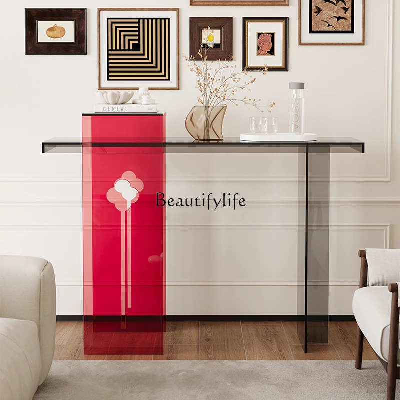 Modern simple entrance door, entrance table, acrylic light luxury entrance, facing the entrance table, foyer against the wall
Modern simple entrance door, entrance table, acrylic light luxury entrance, facing the entrance table, foyer against the wall