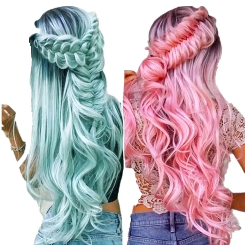 QQXCAIW Rainbow Colorful Long Curly Wig Cosplay Party Women High Temperature Synthetic Hair Wigs
QQXCAIW Rainbow Colorful Long Curly Wig Cosplay Party Women High Temperature Synthetic Hair Wigs
