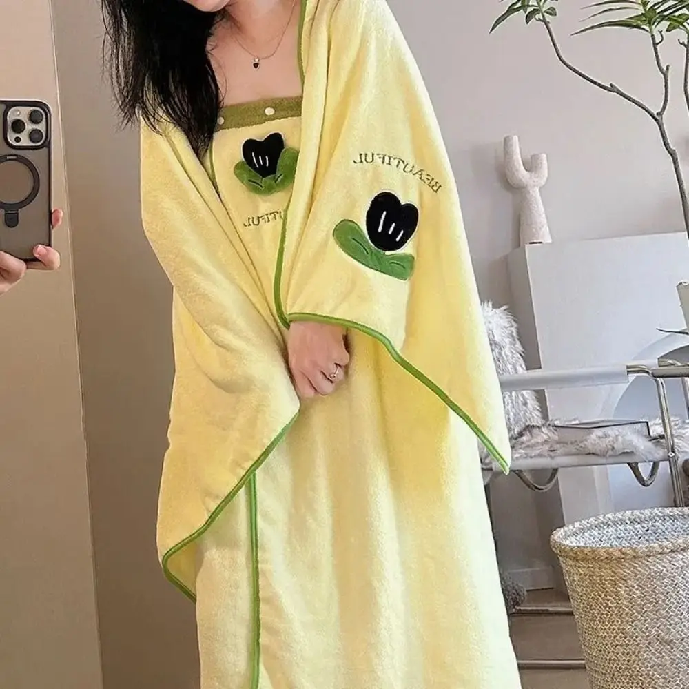 Cute Coral Fleece Bath Skirt Quick Dry Wearable Hair Wrap Towel Absorbent Tulip Pattern Swimming Cap Students and Adults
Cute Coral Fleece Bath Skirt Quick Dry Wearable Hair Wrap Towel Absorbent Tulip Pattern Swimming Cap Students and Adults