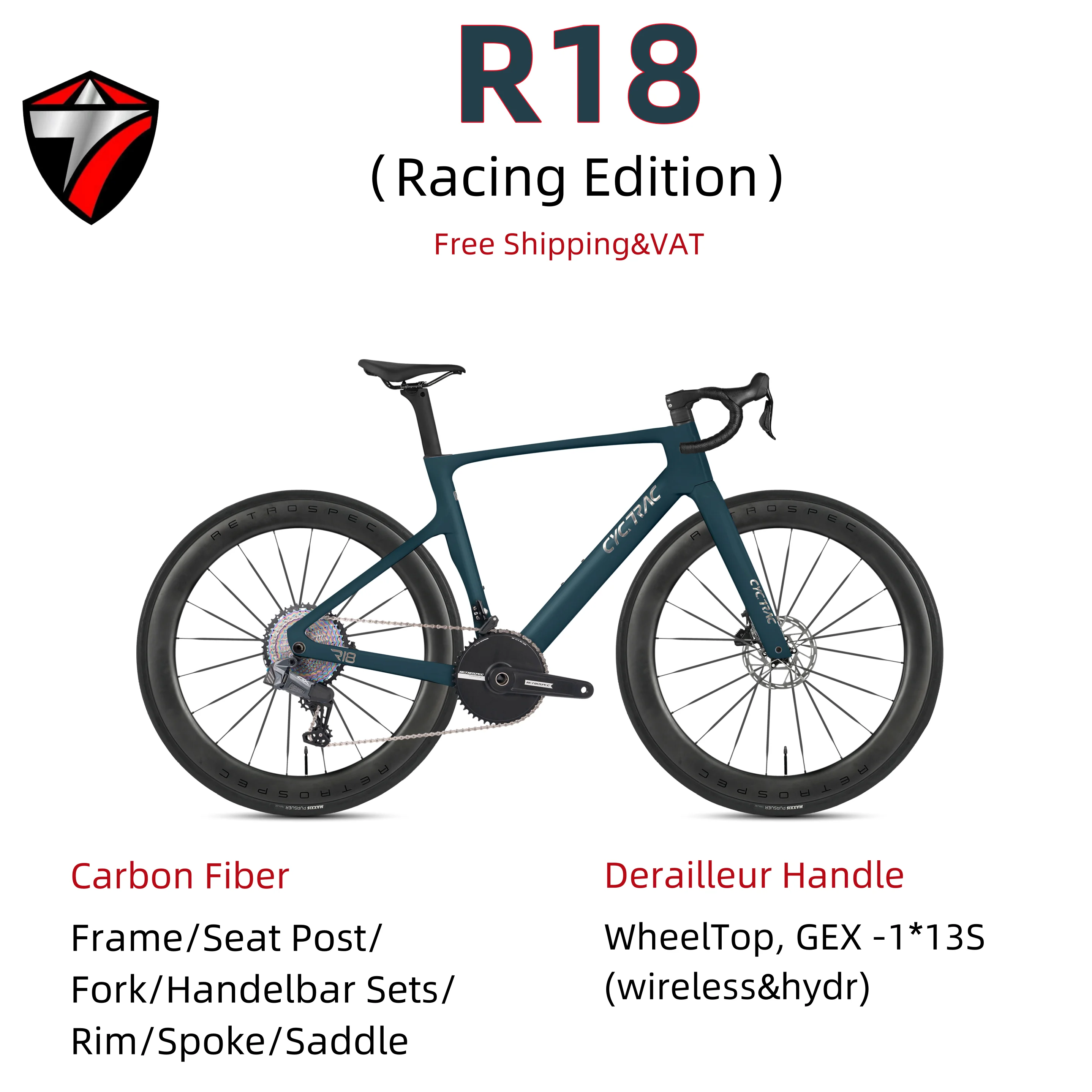 TWITTER R18 Racing Edition 105 R7120-24S T1000 Carbon Fiber Road Bike 7.8kg Electronic EDS-GEX-13s RS-24S
TWITTER R18 Racing Edition 105 R7120-24S T1000 Carbon Fiber Road Bike 7.8kg Electronic EDS-GEX-13s RS-24S