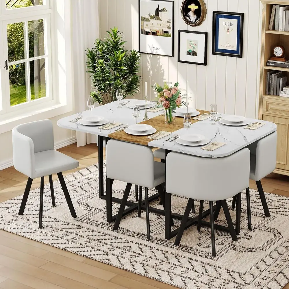 7-Piece White Marble Dining Set | Perfect for Home, Office, and Small Spaces
7-Piece White Marble Dining Set | Perfect for Home, Office, and Small Spaces