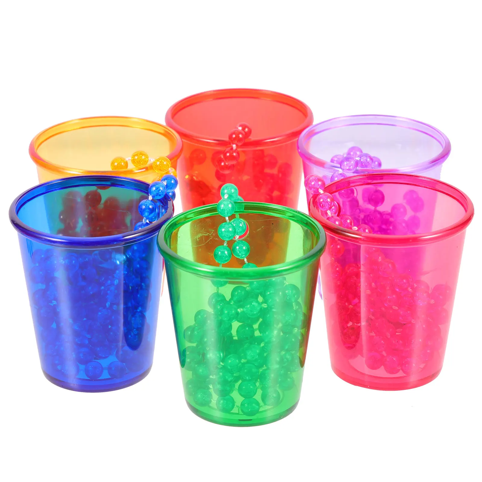 12 Pcs Bead Chain Cup Necklace Shot Cups Beaded Multifunction Hanging Plastic Practical Party Bride Bachelor Bright Color
12 Pcs Bead Chain Cup Necklace Shot Cups Beaded Multifunction Hanging Plastic Practical Party Bride Bachelor Bright Color