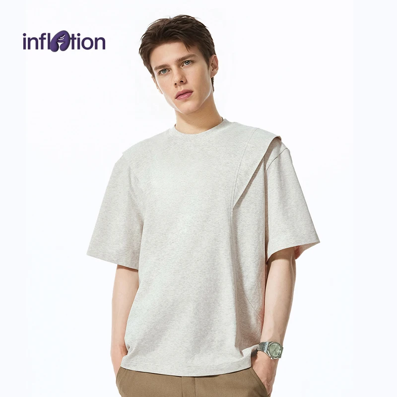 INFLATION Men's 260GSM Heavyweight T-shirts 2025 SS Cooling Patchwork Short Sleeve Streetwear Essential Casual Tee
INFLATION Men's 260GSM Heavyweight T-shirts 2025 SS Cooling Patchwork Short Sleeve Streetwear Essential Casual Tee