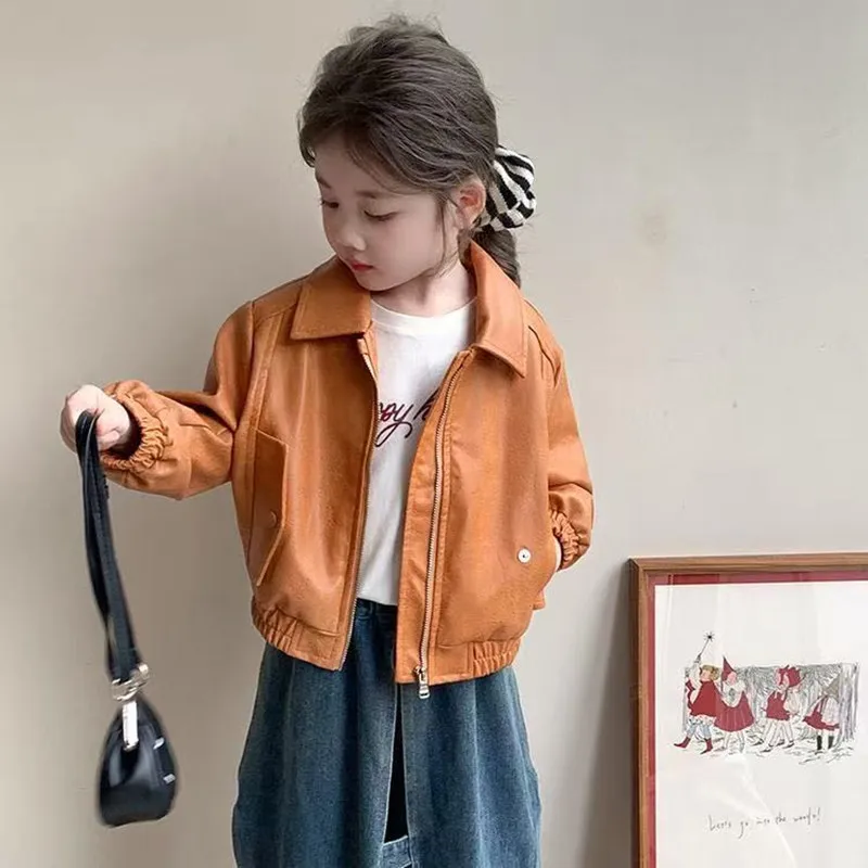 Girls' PU Outerwear Spring and Autumn 2025 New Style Children's Fashion Casual Handsome Leather Jacket 90-140cm
Girls' PU Outerwear Spring and Autumn 2025 New Style Children's Fashion Casual Handsome Leather Jacket 90-140cm