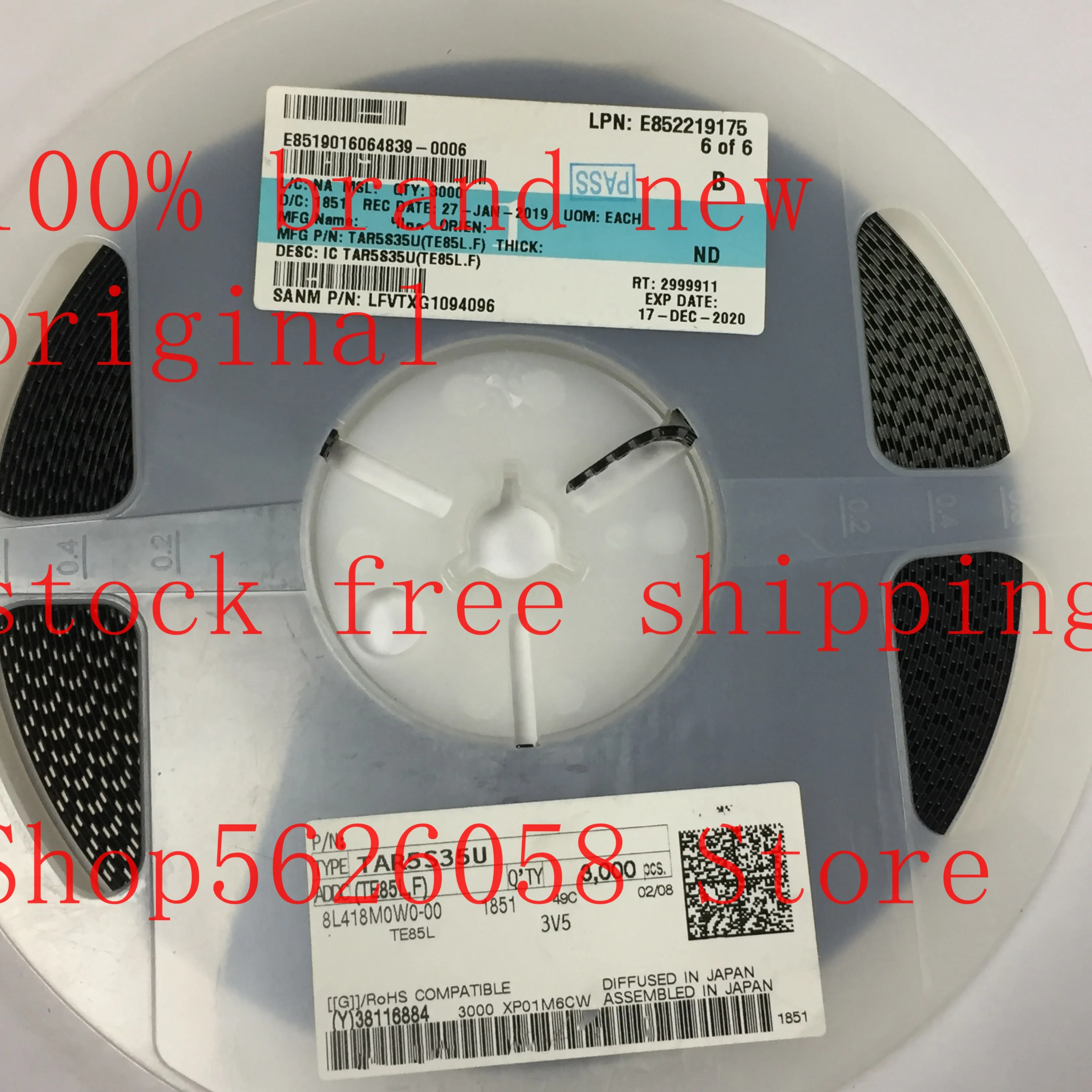 TAR5S35U(TE85L,F) TAR5S35U SOT353 100% Новый оригинальный запас Бесплатная доставка 20 шт.-3000 шт./лот
TAR5S35U(TE85L,F) TAR5S35U SOT353 100% Новый оригинальный запас Бесплатная доставка 20 шт.-3000 шт./лот