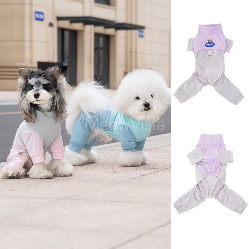 Summer Breathable Mesh Dog Pajamas Minimalist Colorblock Anti-Shedding Dog Jumpsuit Comfortable Home Clothes for Small Dogs
Summer Breathable Mesh Dog Pajamas Minimalist Colorblock Anti-Shedding Dog Jumpsuit Comfortable Home Clothes for Small Dogs
