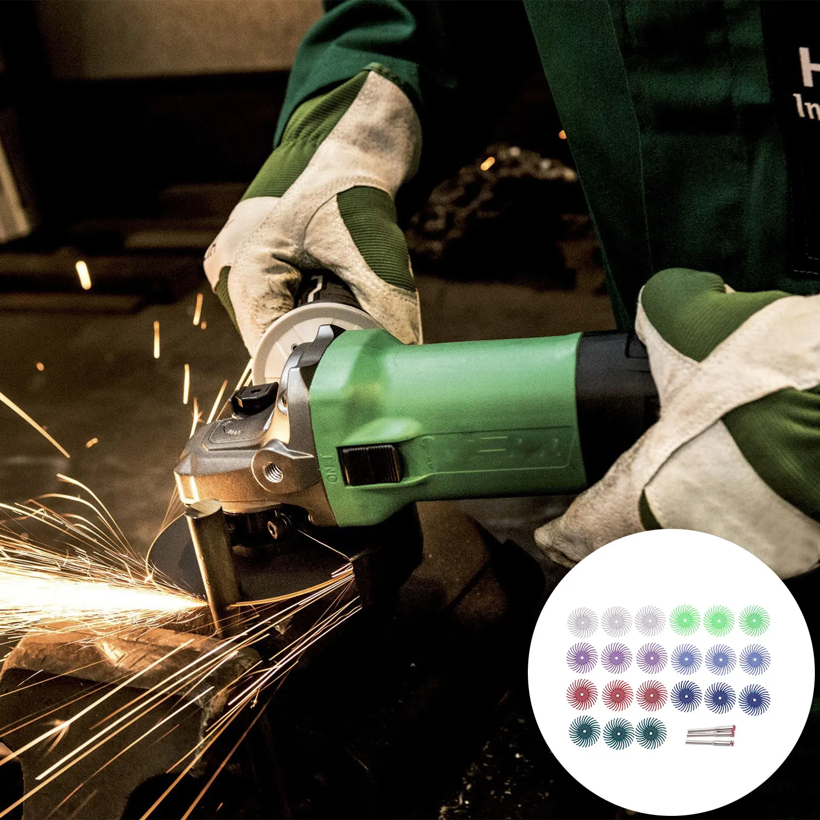 24Pcs Radial Bristle Disc Polishing Rotary Tool Accessories Abrasive Brush for Metalworking Jewelry Wood Carving Buffing
24Pcs Radial Bristle Disc Polishing Rotary Tool Accessories Abrasive Brush for Metalworking Jewelry Wood Carving Buffing