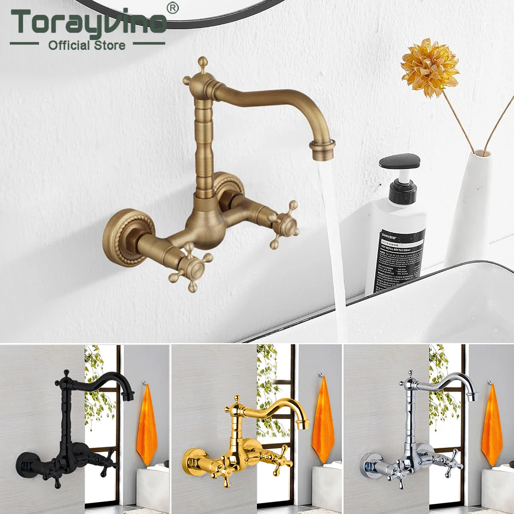 Torayvino Смеситель для ванной комнаты с двойной крестообразной ручкой, раковина, настенный смеситель для воды, смеситель для умывальника, поворотный излив на 360° 
Torayvino Смеситель для ванной комнаты с двойной крестообразной ручкой, раковина, настенный смеситель для воды, смеситель для умывальника, поворотный излив на 360°