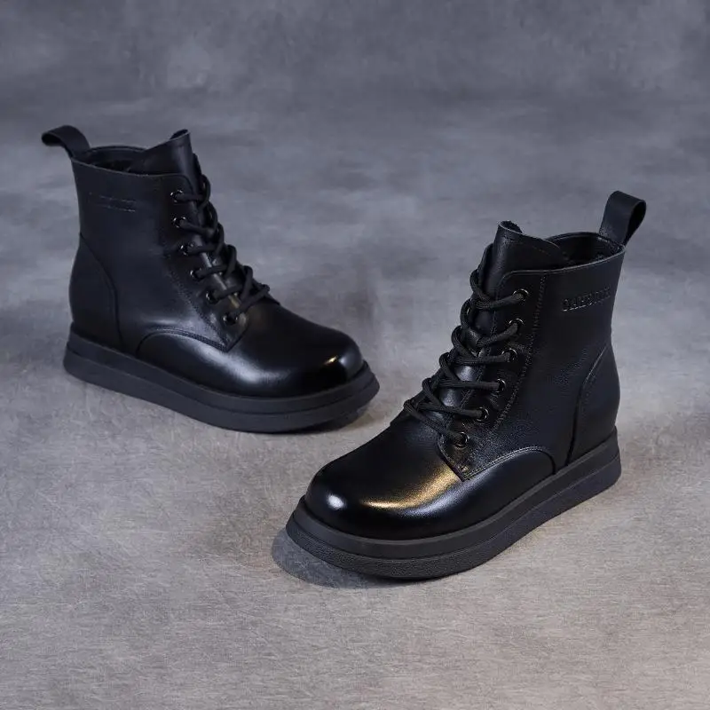 Genuine Leather Boots Thick Bottom Inner Heightening Short Boots Fleece Lined Casual round Toe Rubber Outsole Winter B...
Genuine Leather Boots Thick Bottom Inner Heightening Short Boots Fleece Lined Casual round Toe Rubber Outsole Winter B...