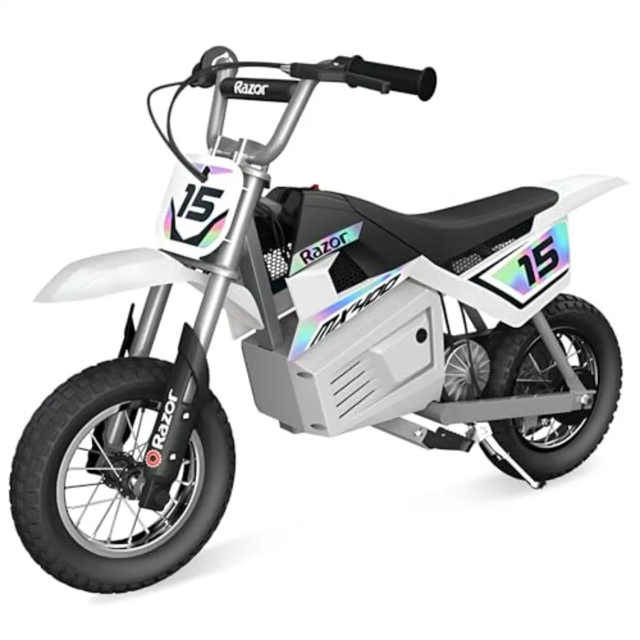 Razor MX400 Dirt Rocket Electric Bike for Ages 8+ White 24V Battery 140 lb Max Weight Up to 14 Mph 30-Min Ride Time on High Spe
Razor MX400 Dirt Rocket Electric Bike for Ages 8+ White 24V Battery 140 lb Max Weight Up to 14 Mph 30-Min Ride Time on High Spe