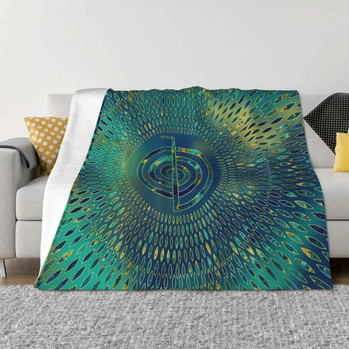 Reiki Cho Ku Rei - gemstone and gold Throw Blanket Summer For Decorative Sofa for winter Blankets
Reiki Cho Ku Rei - gemstone and gold Throw Blanket Summer For Decorative Sofa for winter Blankets