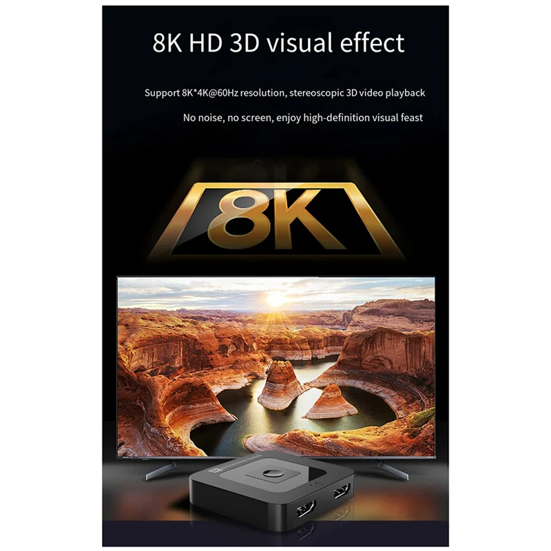 AK51-8K -Compatible 2-In-1-Out Switcher Version 2.1 8K60HZ HD Video Converter For /PS4
AK51-8K -Compatible 2-In-1-Out Switcher Version 2.1 8K60HZ HD Video Converter For /PS4