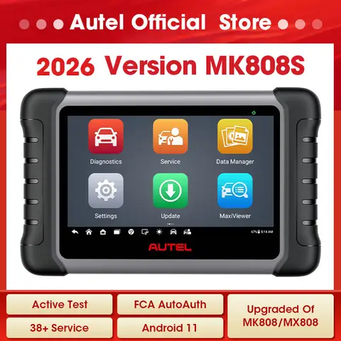 Autel MaxiCOM MK808S OBD2 Scanner Automotivo Car Diagnostic Tool OBD 2 Scanner Active Test Code Reader Key Coding Tool