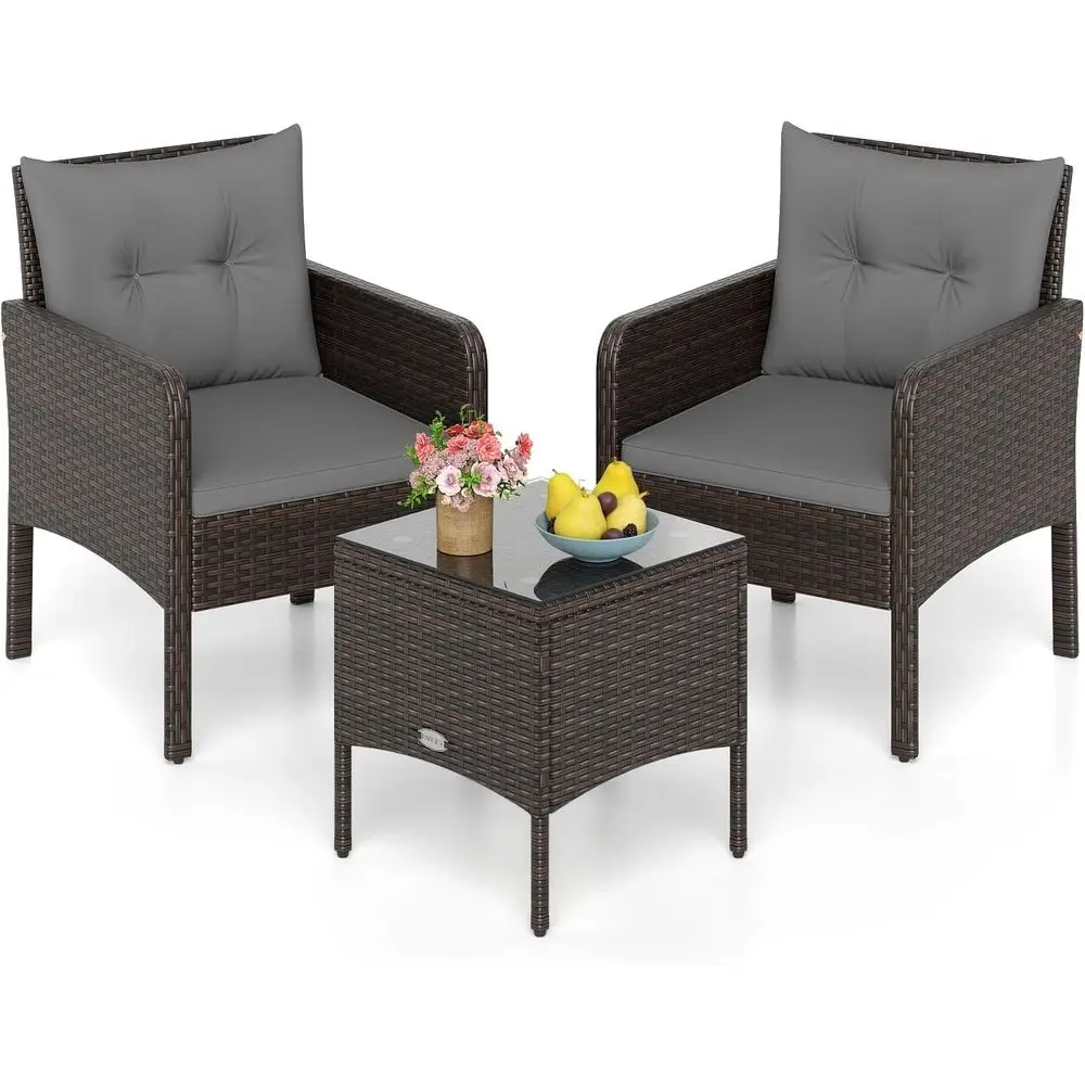 Комплект садовой мебели из искусственного ротанга, уличный набор для бистро с подушками и кофейным столиком из закаленного стекла, уличный ротанговый стол и стулья
Комплект садовой мебели из искусственного ротанга, уличный набор для бистро с подушками и кофейным столиком из закаленного стекла, уличный ротанговый стол и стулья