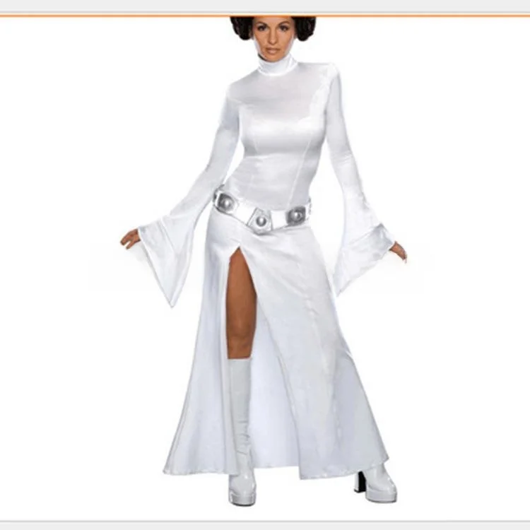 White Long Dress Leia Princess Cosplay Halloween Performance Costume Adult Children's Show Costume
White Long Dress Leia Princess Cosplay Halloween Performance Costume Adult Children's Show Costume