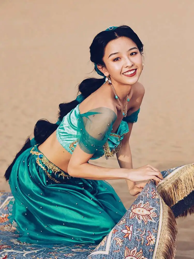 New Indian Dance Dance Costume Women Western Regions Exotic Style Princess Jasmine Fiesta Carnival Halloween Cos Cosplay
New Indian Dance Dance Costume Women Western Regions Exotic Style Princess Jasmine Fiesta Carnival Halloween Cos Cosplay