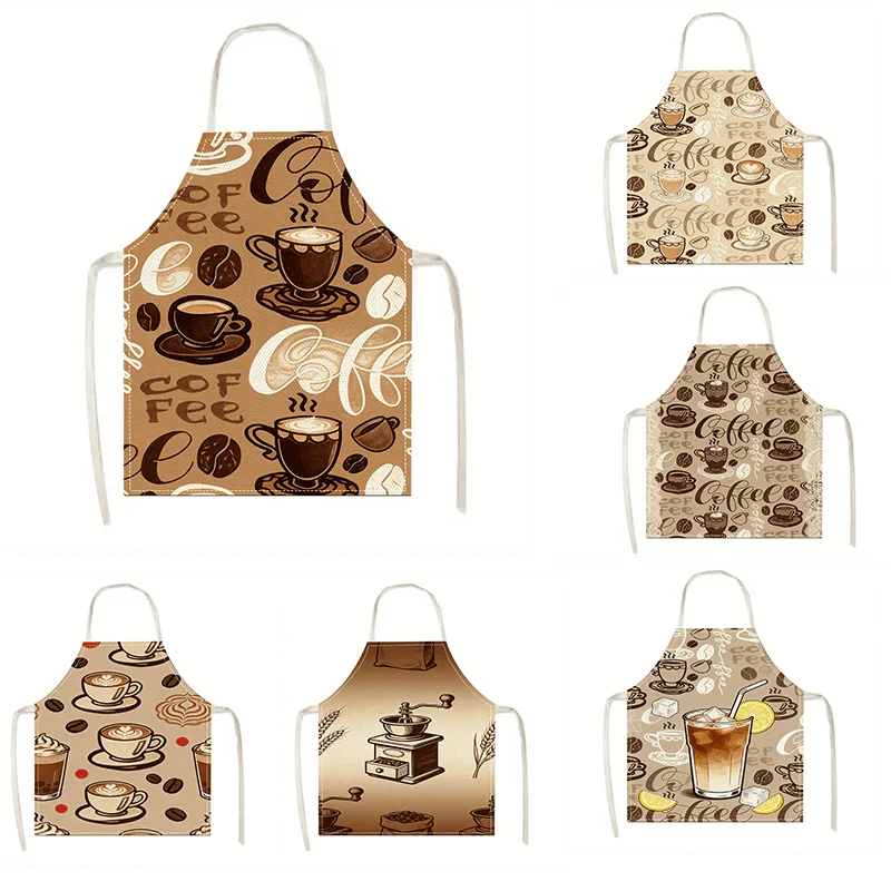 1pc Coffee Theme Print Apron Linen Barista Kitchen Baking Cafe Wear
1pc Coffee Theme Print Apron Linen Barista Kitchen Baking Cafe Wear