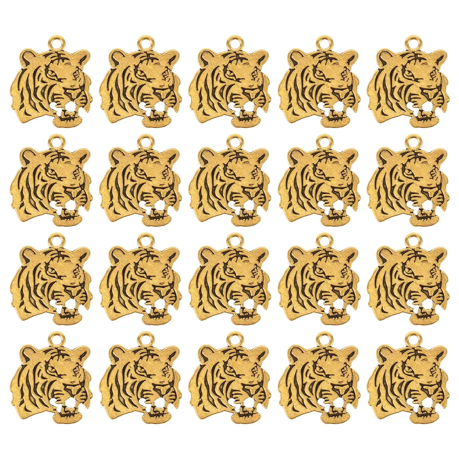 30 Pcs Tiger Head Pendant Alloy Charms for DIY Necklace Bracelet Jewelry Making Crafts Gifts Silver Accessories
30 Pcs Tiger Head Pendant Alloy Charms for DIY Necklace Bracelet Jewelry Making Crafts Gifts Silver Accessories