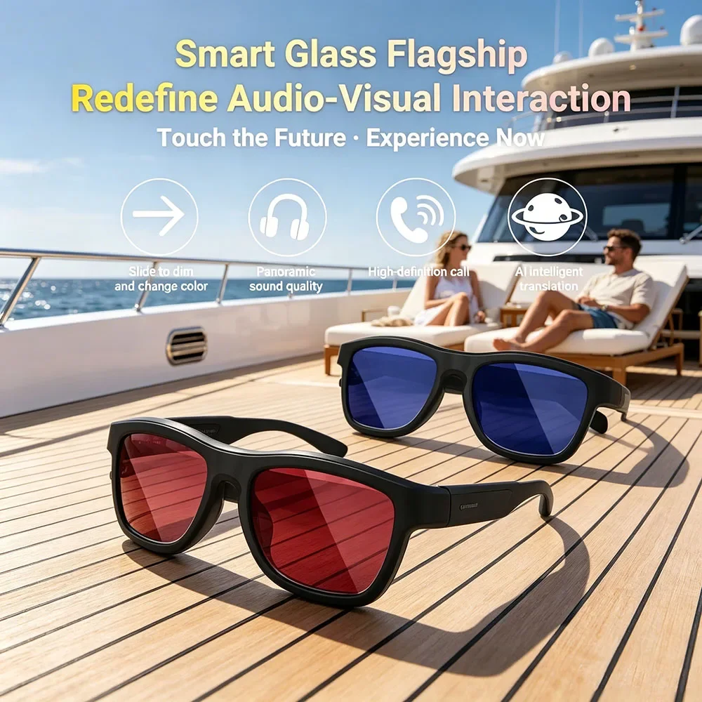 Ultimate Upgraded Touch Dimming Electrochromic AI Smart Glasses AI Translation Hands Free HD Call Glasses
Ultimate Upgraded Touch Dimming Electrochromic AI Smart Glasses AI Translation Hands Free HD Call Glasses