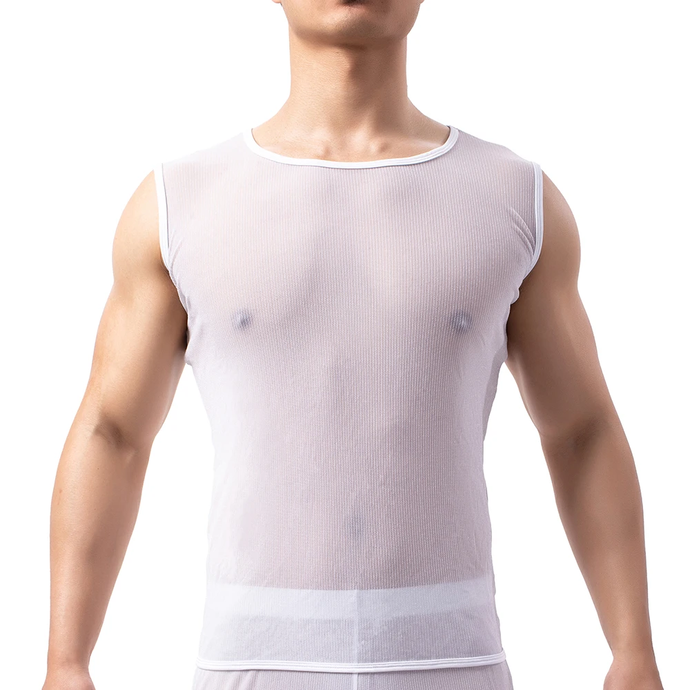 Sexy Mens Undershirts Sleeveless Fitness Mesh Shirts Underwear Breathable Silk Sissy Tank Tops Wrestling Singlet T-shrits Vest
Sexy Mens Undershirts Sleeveless Fitness Mesh Shirts Underwear Breathable Silk Sissy Tank Tops Wrestling Singlet T-shrits Vest