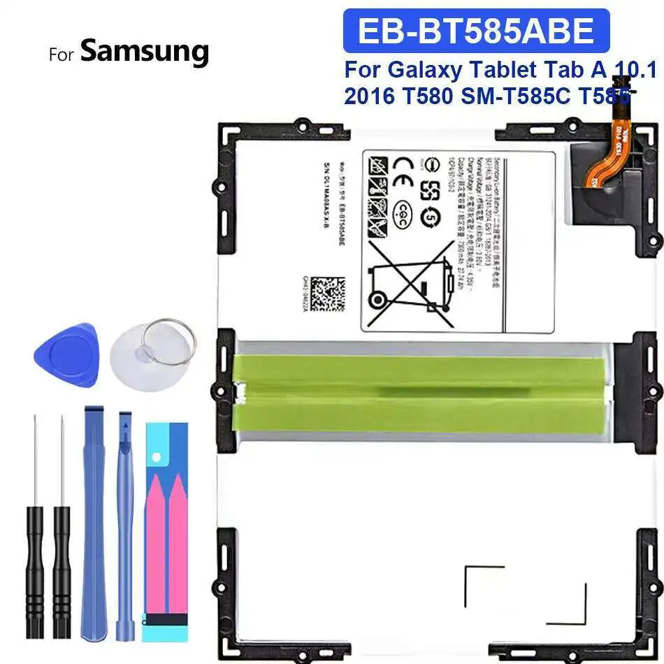 Tablet Battery Safe EB-BT585ABE For Samsung Galaxy Tab A 10.1 2016 T580 T585 T580N T585N 7800Mah Long-Lasting Performance
Tablet Battery Safe EB-BT585ABE For Samsung Galaxy Tab A 10.1 2016 T580 T585 T580N T585N 7800Mah Long-Lasting Performance