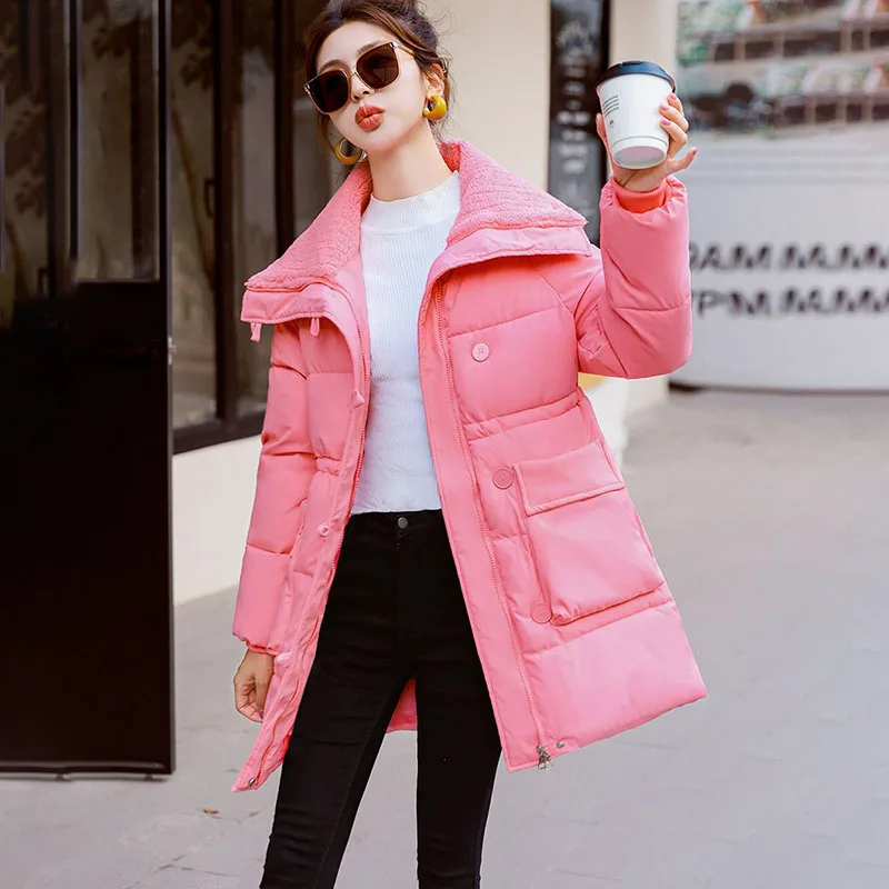 New Winter Down Cotton Jacket Women Loose, Fashion High-end Lambskin Patchwork Cotton-padded Jackets Female Thick Padded Jackets
New Winter Down Cotton Jacket Women Loose, Fashion High-end Lambskin Patchwork Cotton-padded Jackets Female Thick Padded Jackets
