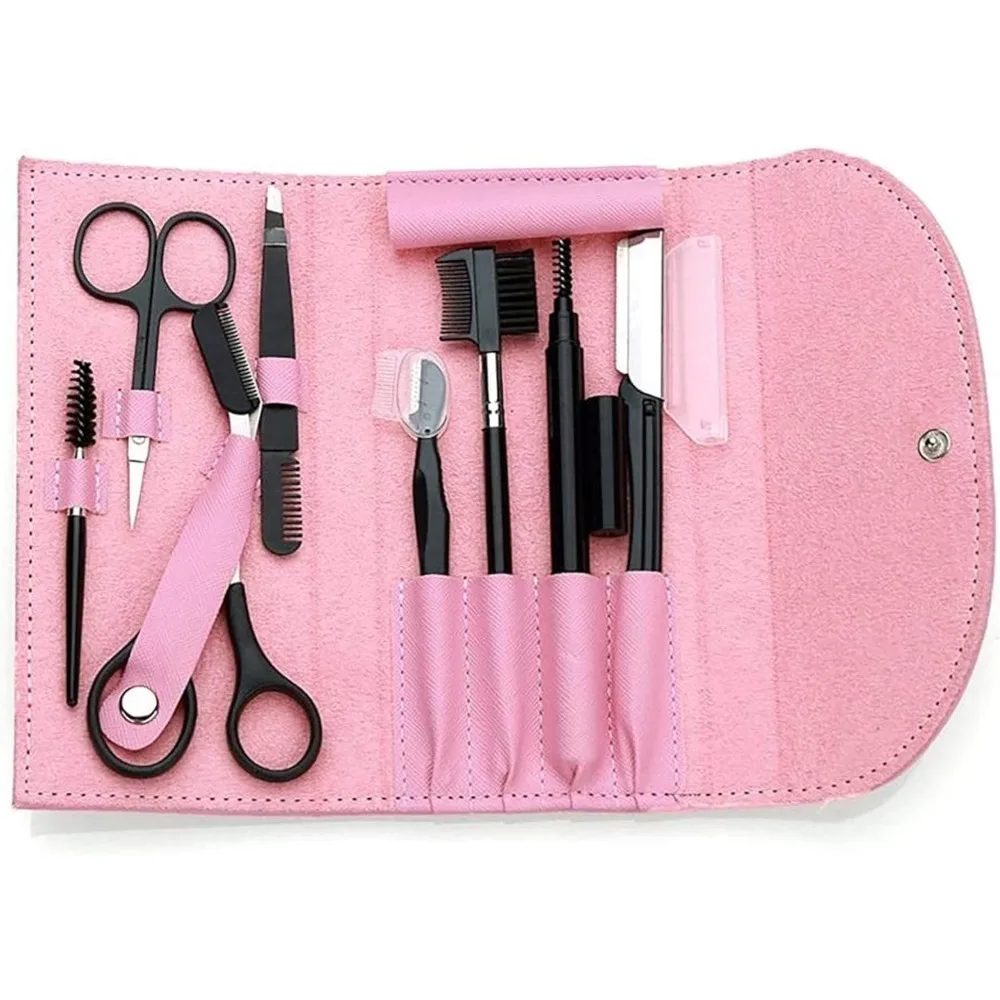 8PCS/SET Eyebrow Shaping Kit - Scissors, Pencil, Brush Trimmer, Beauty Tools Set With Leather Bag (Pink)
8PCS/SET Eyebrow Shaping Kit - Scissors, Pencil, Brush Trimmer, Beauty Tools Set With Leather Bag (Pink)