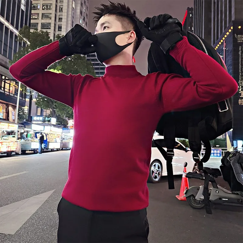 Luy Year Red f High Collar Men's Sweater XS Size Trendy Brand Inner Wear Pure Color Knitted irt for Young Men
Luy Year Red f High Collar Men's Sweater XS Size Trendy Brand Inner Wear Pure Color Knitted irt for Young Men