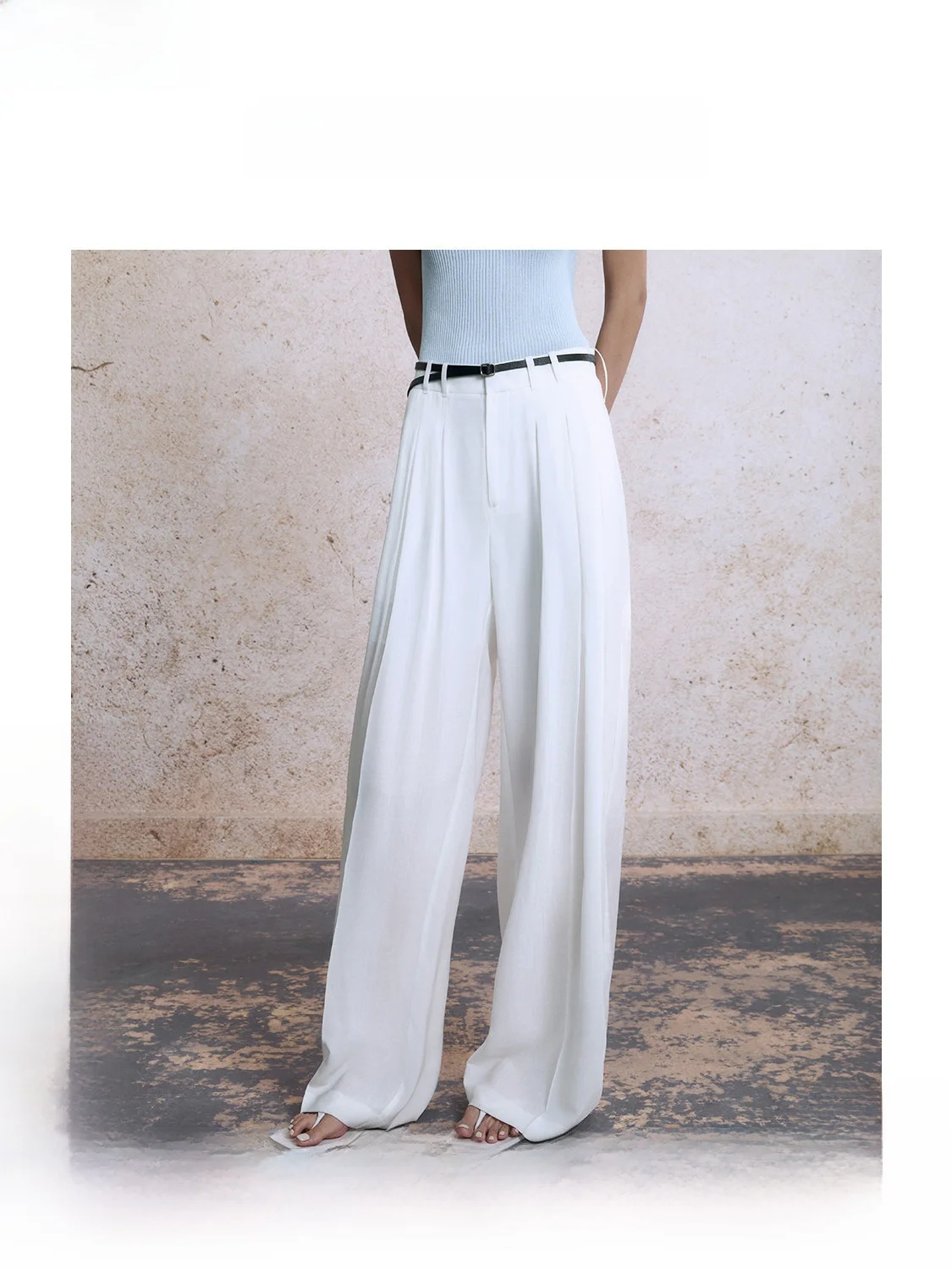 Loose Wide Leg Acetate Pants Women's Six Pleats High Waist Belt Included Casual High Waist Summer 2025 Founder Series
Loose Wide Leg Acetate Pants Women's Six Pleats High Waist Belt Included Casual High Waist Summer 2025 Founder Series