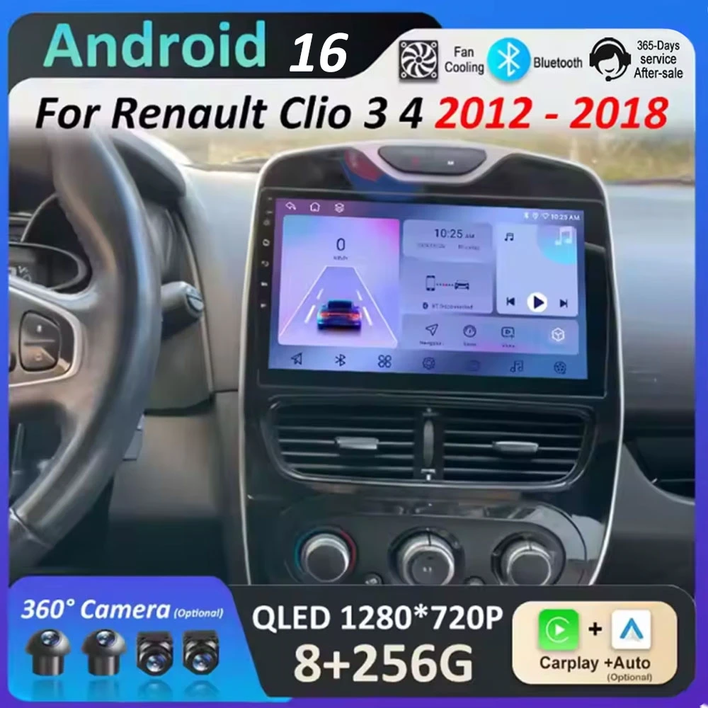 10-дюймовый GPS-навигатор для Renault Clio 3 4 2012-2018, Android 16, беспроводной CarPlay, с охлаждающим вентилятором, головное устройство
10-дюймовый GPS-навигатор для Renault Clio 3 4 2012-2018, Android 16, беспроводной CarPlay, с охлаждающим вентилятором, головное устройство