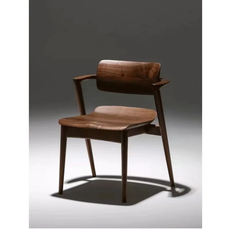 North American black walnut practical dining chair New Chinese tea chair Simple solid wood back chair Half armrest Kawakami chai
North American black walnut practical dining chair New Chinese tea chair Simple solid wood back chair Half armrest Kawakami chai