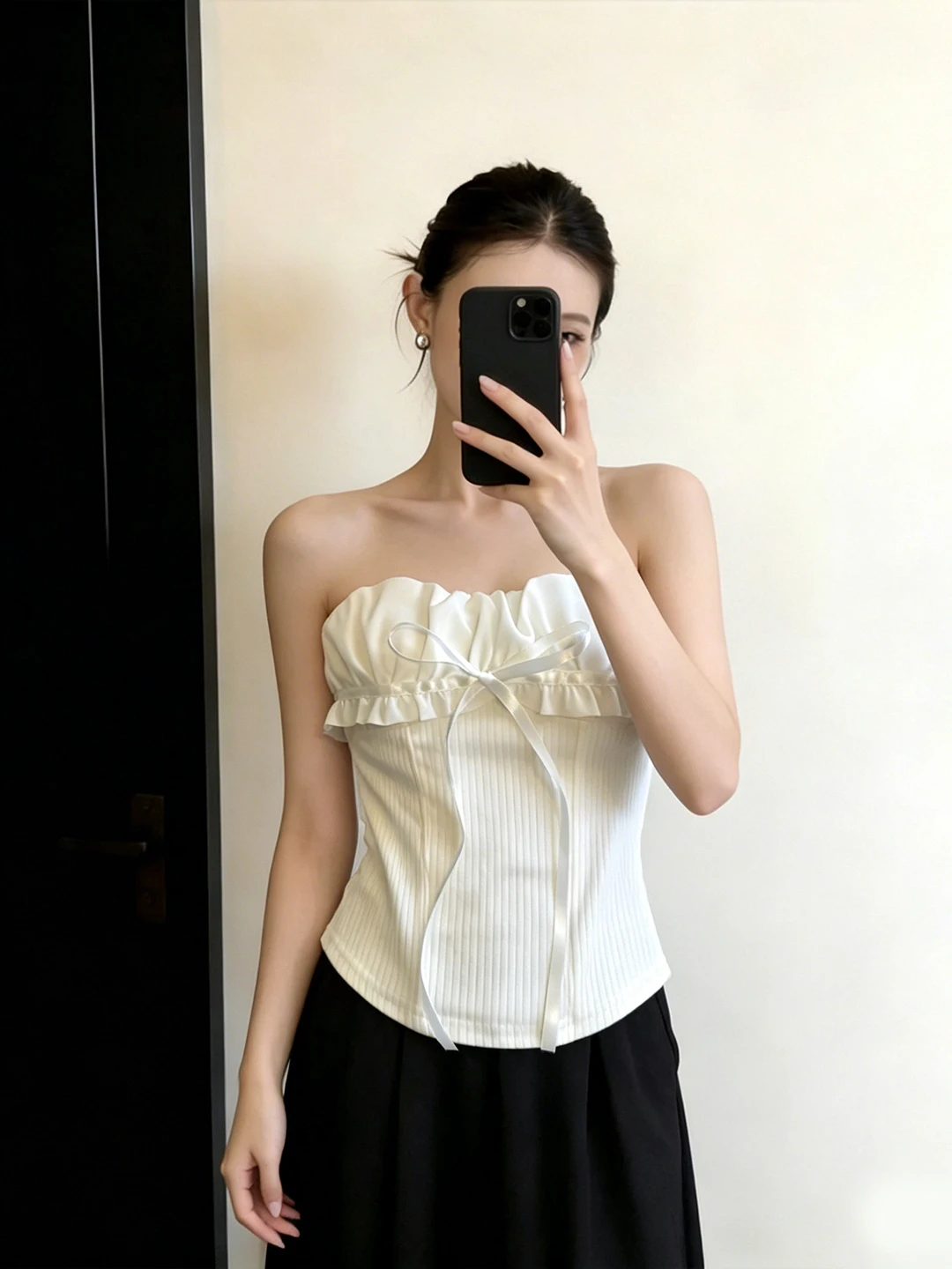 White Knot Tie-Detail Women's Crop Top Slimming Outerwear Summer Hot Girl Chest Pad Vest Design Sensation
White Knot Tie-Detail Women's Crop Top Slimming Outerwear Summer Hot Girl Chest Pad Vest Design Sensation
