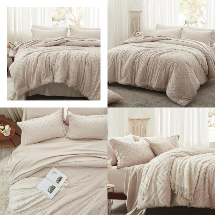 Comforter Set, Khaki Tufted Bed in a Bag 7 Pieces with comforters and Sheets, All Season Bedding Sets 1 Comforter, 2 PillowSham
Comforter Set, Khaki Tufted Bed in a Bag 7 Pieces with comforters and Sheets, All Season Bedding Sets 1 Comforter, 2 PillowSham