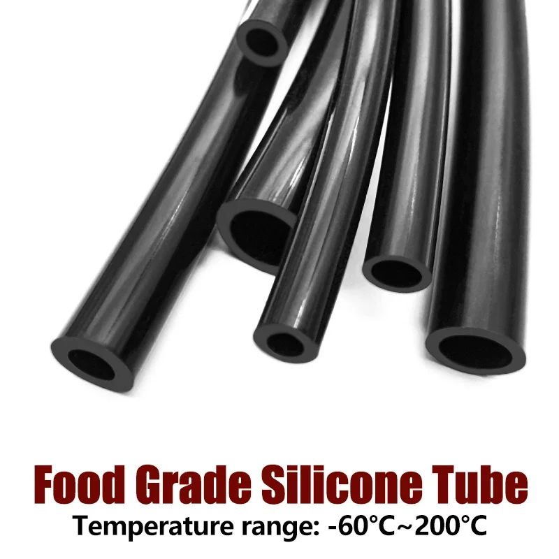Black Food Safe Silicone Tube Nontoxic Flexible ID1-25mm Pressure Resistant Leakproof Hose 50cm 1-10M for Water Food Pipeline
Black Food Safe Silicone Tube Nontoxic Flexible ID1-25mm Pressure Resistant Leakproof Hose 50cm 1-10M for Water Food Pipeline