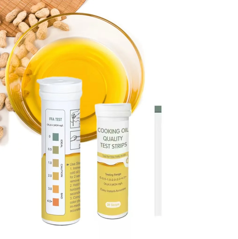 Oil Quality Test Strips Cooking Oil Quality Test Free Fatty Acids Test Strip (0-2.5% ) 50 Strips, Quality Of Deep-frying Oil
Oil Quality Test Strips Cooking Oil Quality Test Free Fatty Acids Test Strip (0-2.5% ) 50 Strips, Quality Of Deep-frying Oil
