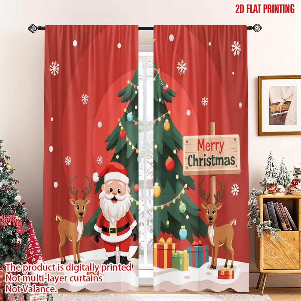 2pcs 2D flat printing Merry Christmas Popular Window Curtains Merry Christmas Tree Gifts 100% Polyester Without Electricity
2pcs 2D flat printing Merry Christmas Popular Window Curtains Merry Christmas Tree Gifts 100% Polyester Without Electricity