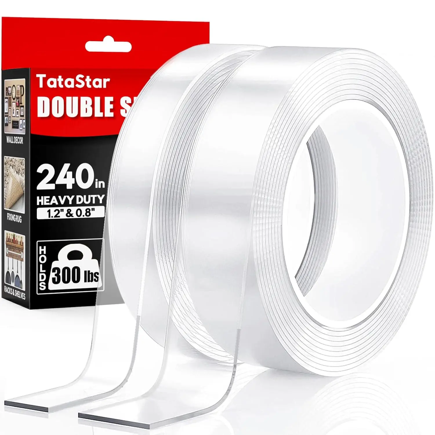 Double Sided Tape Heavy Duty 2 Rolls 20 Feet - Removable Nano Mounting Tape for Picture Hanging, Wall Decor, Posters, Carpets
Double Sided Tape Heavy Duty 2 Rolls 20 Feet - Removable Nano Mounting Tape for Picture Hanging, Wall Decor, Posters, Carpets