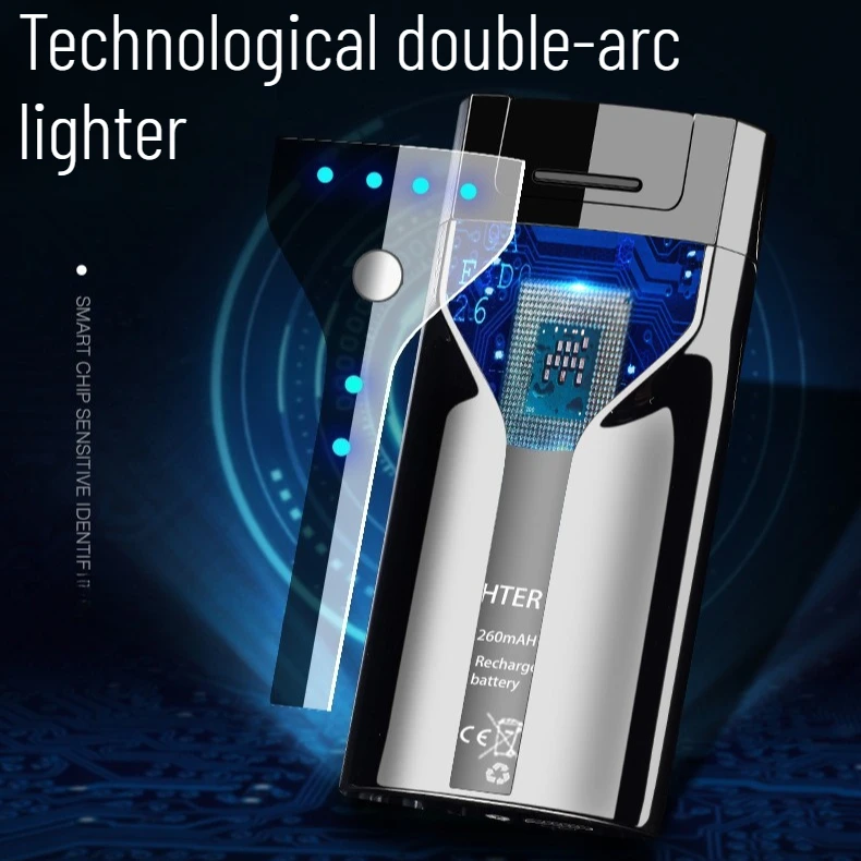 Metal Windproof Technology Intelligent Glare Arc USB Electronic Charging Cigarette Lighter Battery Display Cigarette Accessories
Metal Windproof Technology Intelligent Glare Arc USB Electronic Charging Cigarette Lighter Battery Display Cigarette Accessories