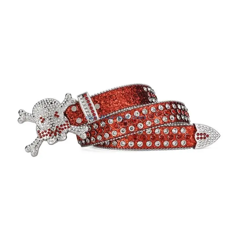 X7XB Locomotive Waist Belt Shinning Buckle Belts for Woman Men Skull Decor Waist Strap for Jeans Dress
X7XB Locomotive Waist Belt Shinning Buckle Belts for Woman Men Skull Decor Waist Strap for Jeans Dress