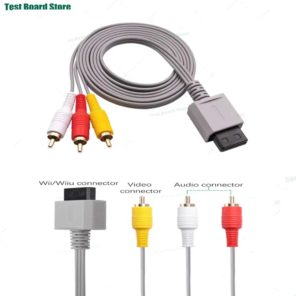 3RCA Cable for Nintendo Wii controller Console Audio Video AV Cable Composite 480p Gold-plated 3RCA for will Cable cord 1.8M
3RCA Cable for Nintendo Wii controller Console Audio Video AV Cable Composite 480p Gold-plated 3RCA for will Cable cord 1.8M