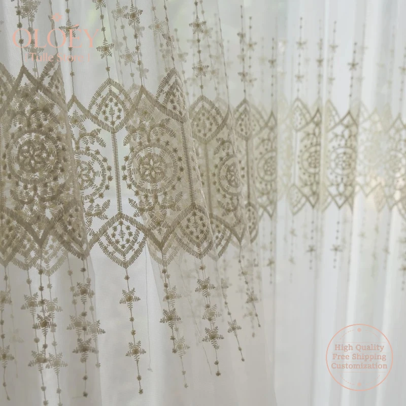 Top Grade White Embroidered Flower Tulle Curtains European Style Voile Sheer Drapes for Bedroom Living Room Luxury Light Gauze
Top Grade White Embroidered Flower Tulle Curtains European Style Voile Sheer Drapes for Bedroom Living Room Luxury Light Gauze