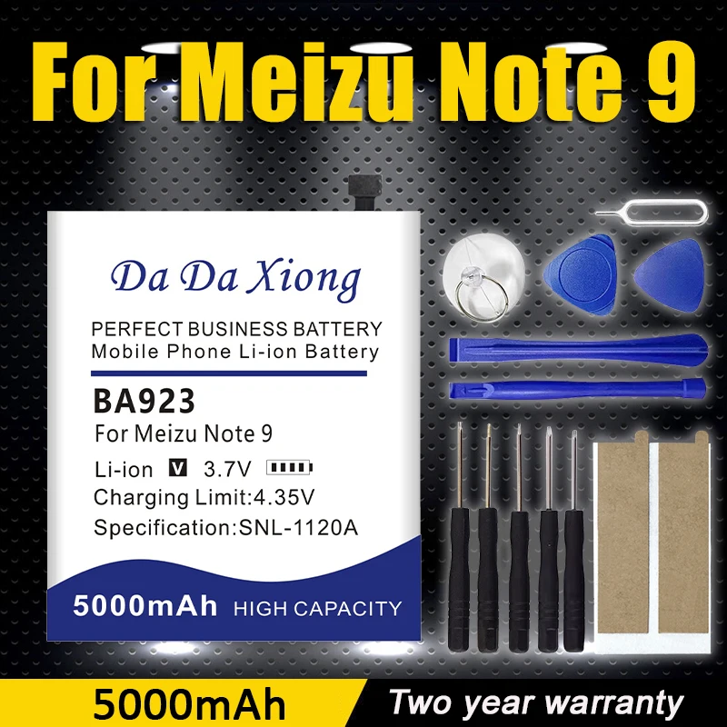 BA923 5000mAh Battery For Meizu Note 9 M9 Note9 Smartphone High Quality Battery In Stock + Tools
BA923 5000mAh Battery For Meizu Note 9 M9 Note9 Smartphone High Quality Battery In Stock + Tools