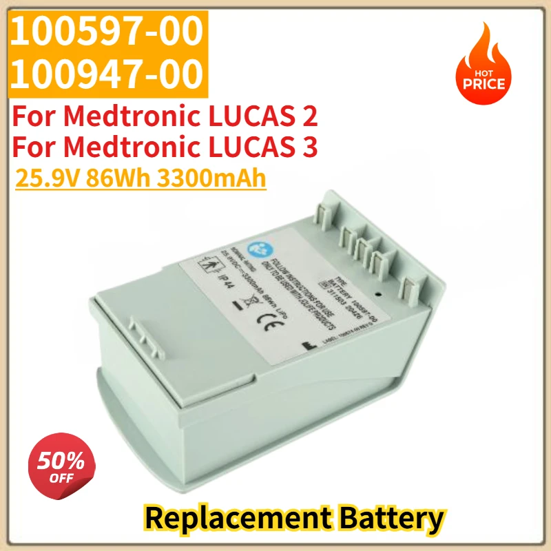 100597-00 100947-00 High Quality Battery 25.9V 86Wh 3300mAh for Medtronic LUCAS 2 , LUCAS 3 Brand New Replacement Battery
100597-00 100947-00 High Quality Battery 25.9V 86Wh 3300mAh for Medtronic LUCAS 2 , LUCAS 3 Brand New Replacement Battery