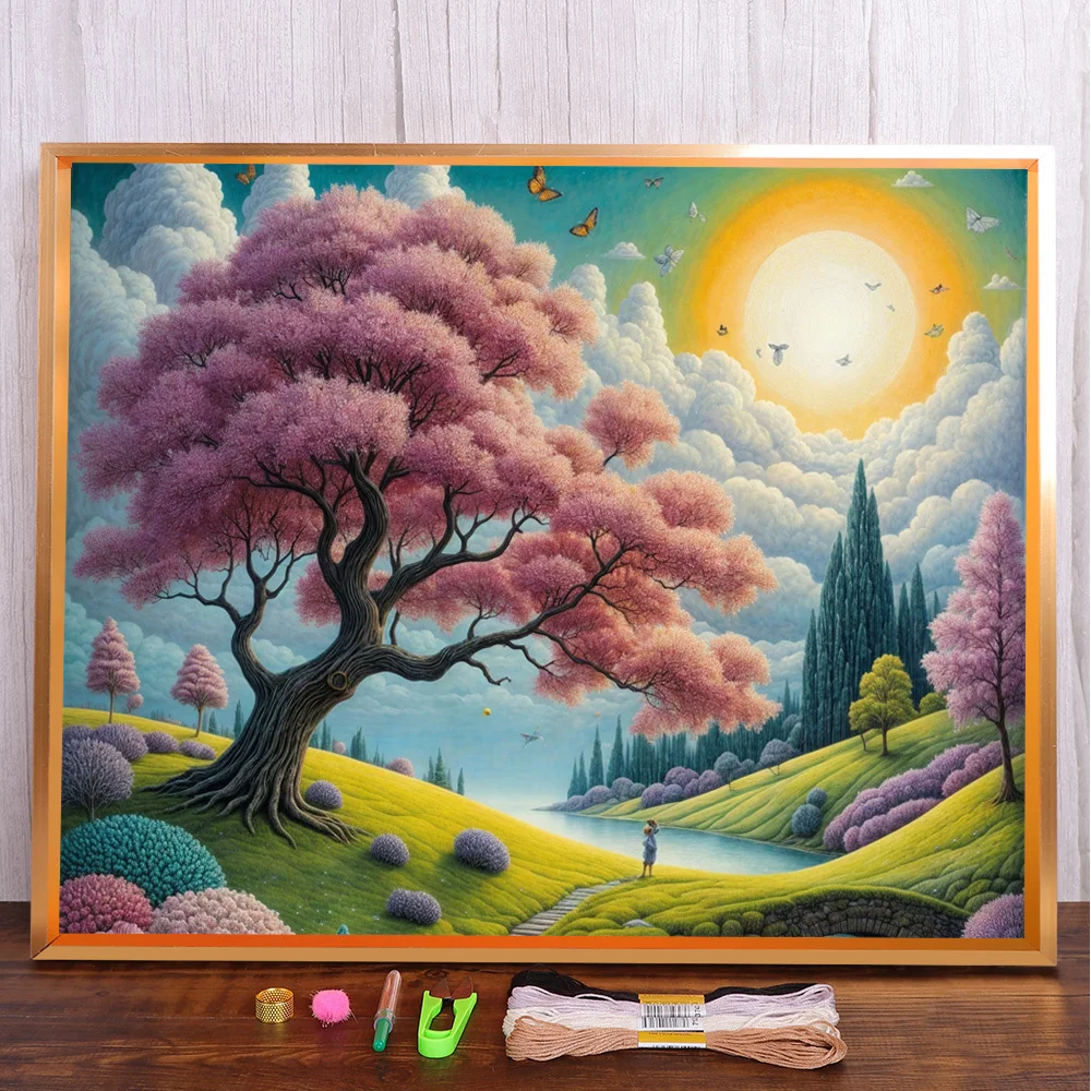 Landscape Fantasy Tree Printed Fabric Cross Stitch Embroidery Full Kit Sewing Painting Hobby Handicraft Mulina Sales For Adults
Landscape Fantasy Tree Printed Fabric Cross Stitch Embroidery Full Kit Sewing Painting Hobby Handicraft Mulina Sales For Adults