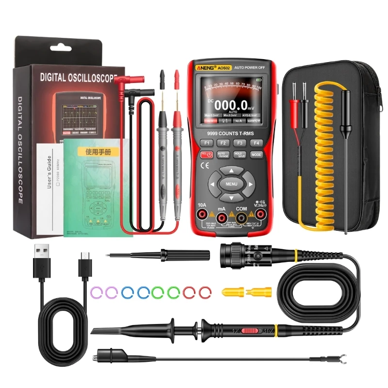 Oscilloscope Transistor Test Multimeter 2in1 9999Counts Support Waveform Storage 517A
Oscilloscope Transistor Test Multimeter 2in1 9999Counts Support Waveform Storage 517A