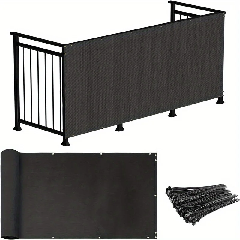 1 PC Balcony Privacy Screen with Grommets and Cable Ties Rectangular Shade Sail Balcony Privacy Screen Cover for Garden Backyard
1 PC Balcony Privacy Screen with Grommets and Cable Ties Rectangular Shade Sail Balcony Privacy Screen Cover for Garden Backyard
